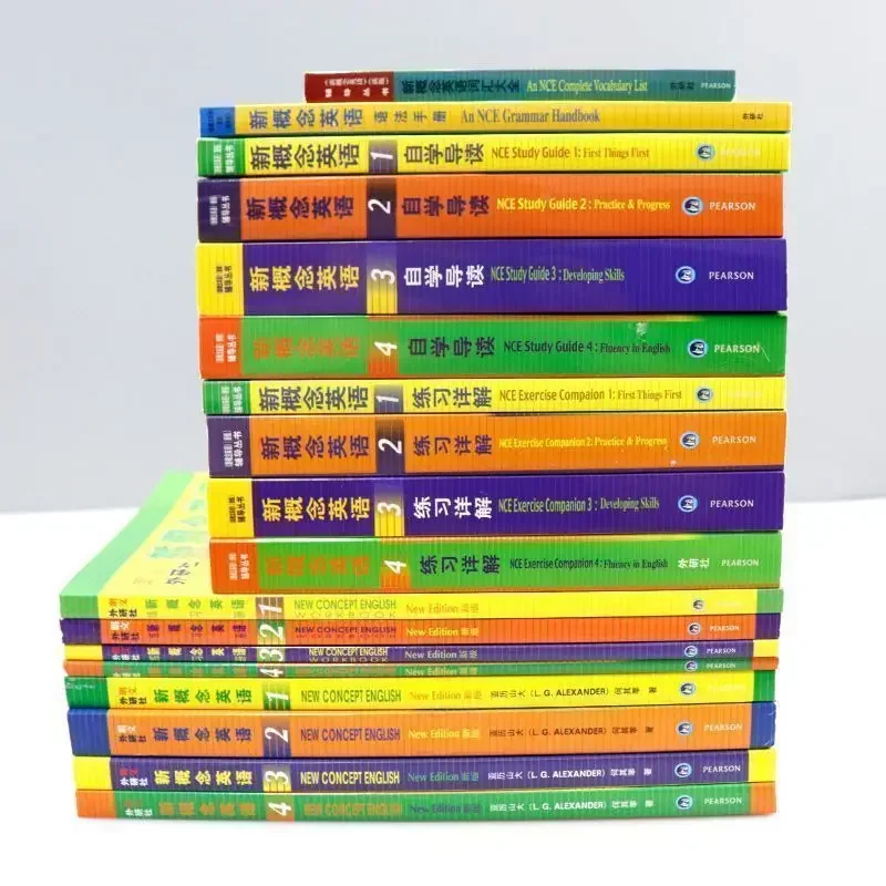 18 Books New Concept English Textbook 1234 Students' Book Workbook Exercises Detailed Self-study Guide Reading Grammar Manual