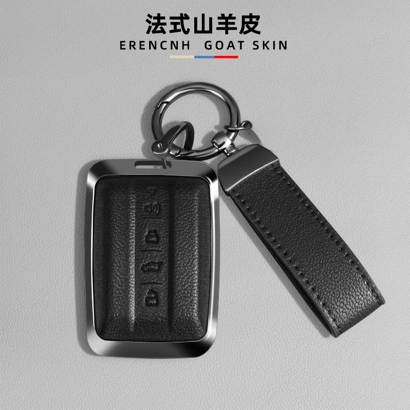 

Genuine Leather Car Key Fob Cover For 2026 GWM Tank 500 Hi4-T 300 400 Hi4 700