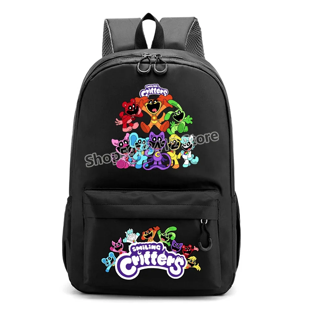 Smiling Critters Backpack Game Figure Catnap Print Kids Back To School Bag Large Capacity Menwomen Tactical Back Pack for Travel