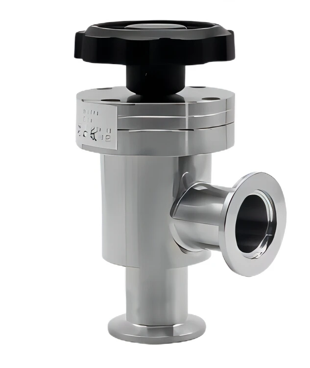KF ISO-K CF High Vacuum Angle Valve With Bellow Manual Angle Valve L Type Bellow Sealed Flapper Valve SS304 SS316L