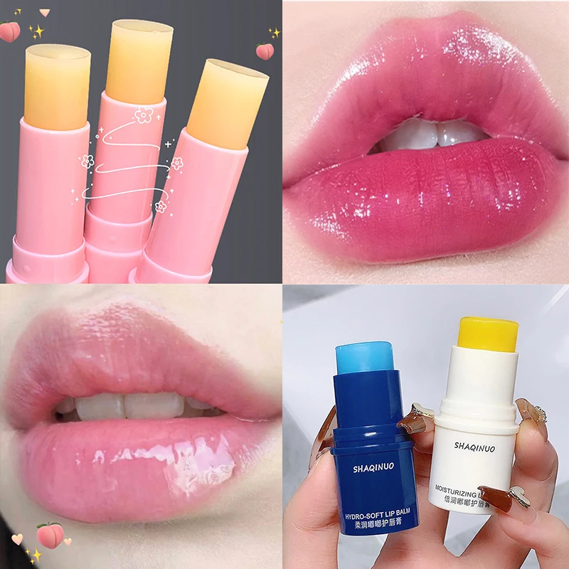 

Peach Lip Balm Colorless Long-lasting Moisturizing Lipstick Temperature Change Color Lip Balm Anti-drying Hydration Lip Care