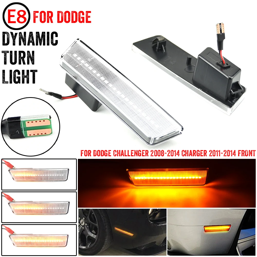 

Dynamic Blinker For Dodge Challenger 2008-2014 Charger 2011-2014 LED Turn Signal Light Side Mirror Lamp