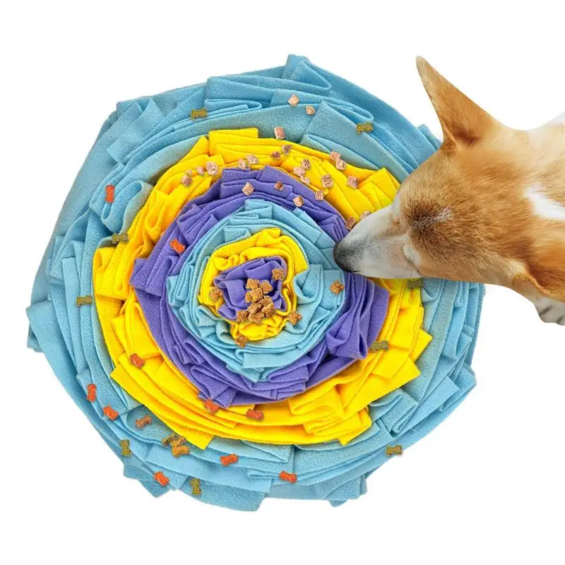 Dog Snuffle Mat Colorful Dog Sniffing Pad Interactive Enrichment Toys Puppy Pad Food Mat Slow Feeder Pet Feeding Mat for Mental