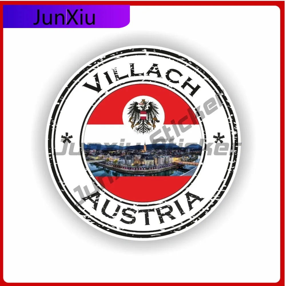 

Villach Austria Seal Sticker Round Cute Car Boat Anti UV Exterior Parts Vinyl Decal For Car Truck SUV Window Bumper Laptop