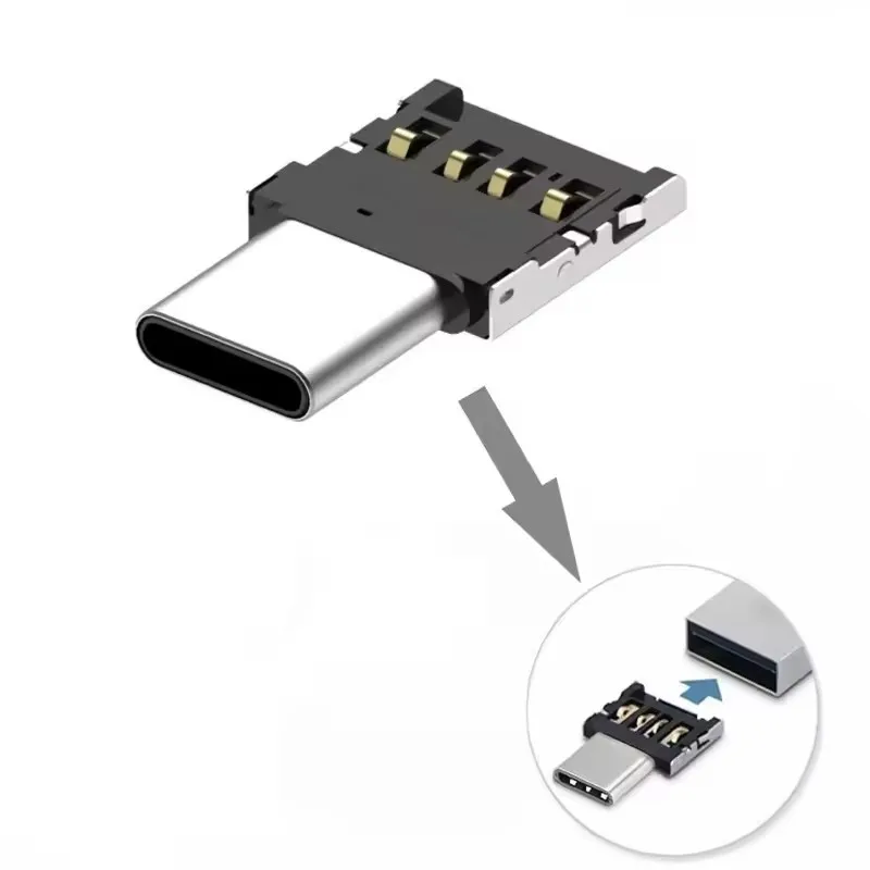 1-20PCS OTG Micro USB Type C Adapter USB-C Male to USB 2.0 Female Data Connector for Macbook Samsung Xiaomi Huawei Android Phone