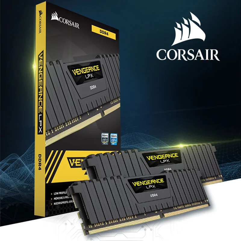 CORSAIR VENGEANCE LPX DDR4 RAM 32GB 16GB 3200MHz 3600mhz 1.35V Intel AMD ذاكرة الكمبيوتر المكتبي
