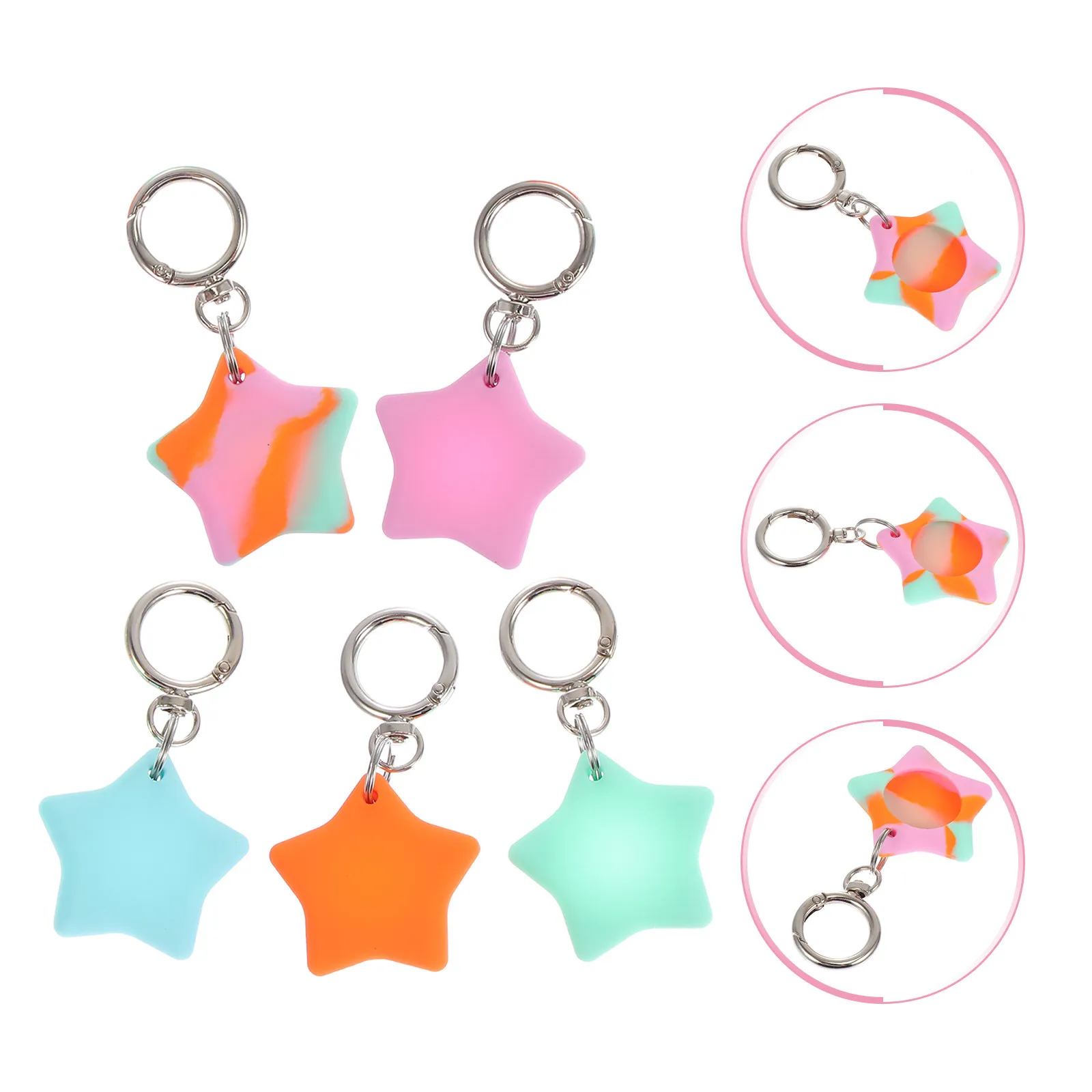 

5Pcs Versatile Protective Case Star Shape Lightweight Anti-Lost Sleeve Durable Shockproof Cover Protective Case