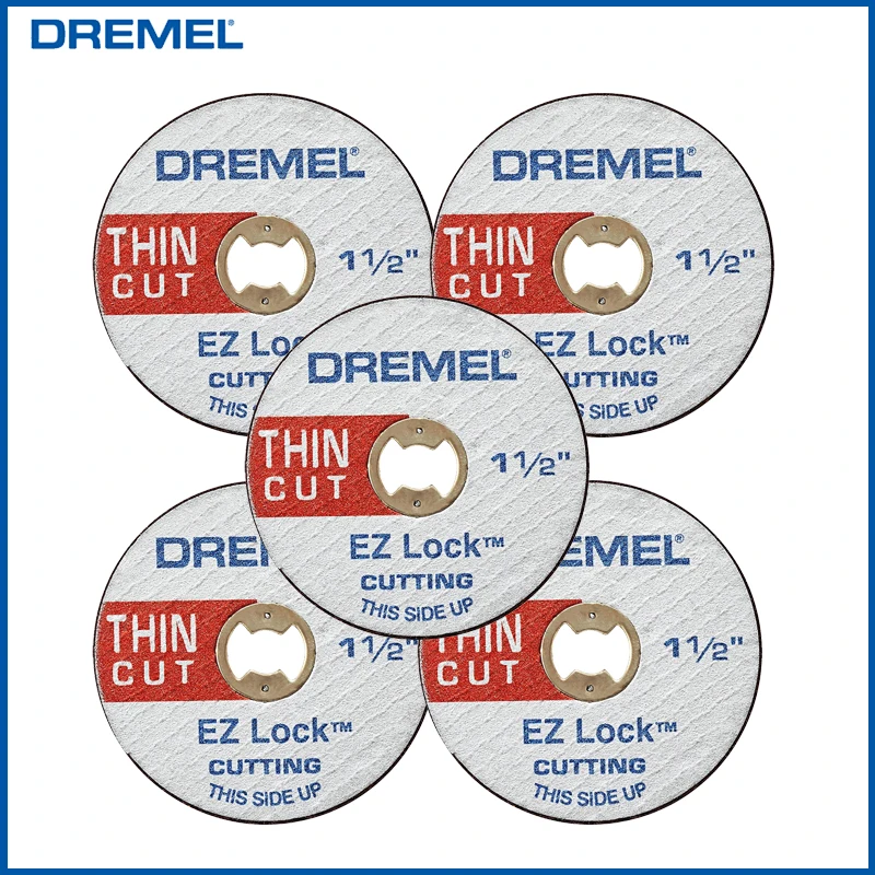 

Dremel EZ409 1-1/2-Inch EZ Lock Thin Cut Angle Grinder Cut-off Wheels Dremel Accessories For Rotary Tools 5 Wheels/ Pack