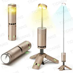 10000mAh Camping Light USB Rechargeable LED Emergency Lamp Outdoor Portable Lanterns with Magnetic Flashlight for BBQ Tents