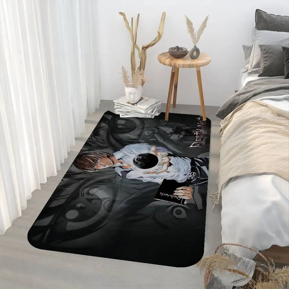 Alfombra clásica de Anime D-Death N-Note, alfombra antideslizante para lavandería, decoración para lavandería, balcón, sala de estar para niños, alfombrillas para cabecera de cama