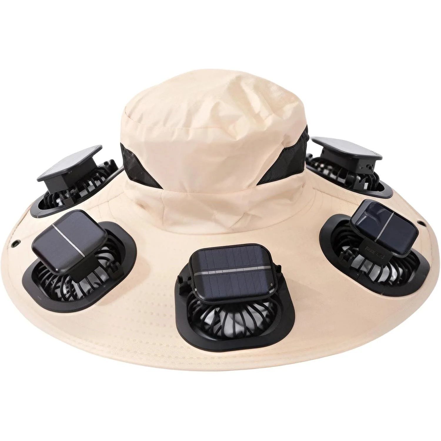 2026 Hot Summer 6 Fans Visor Cap Solar Fan Hat Breathable UV Protection Wide Brim Sun Cap For Men Outdoor Hiking Camping Fishing view 4