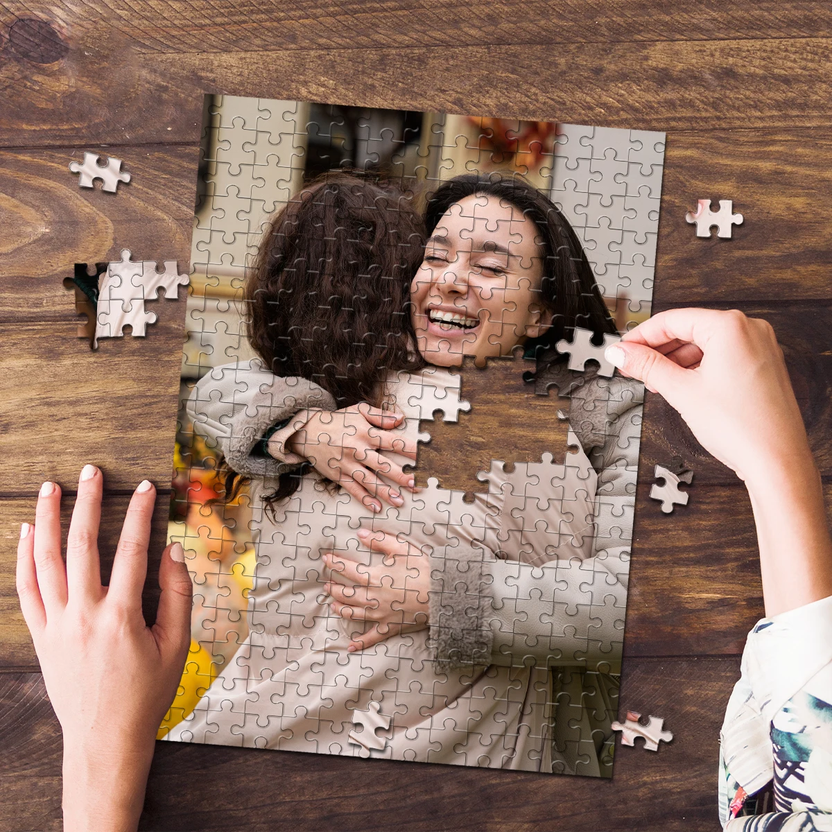 35/300/500/1000pcs Personalized Custom Photo Puzzle Friend DIY Photo Puzzle Portrait Personalized Birthday Gift Special Occasion