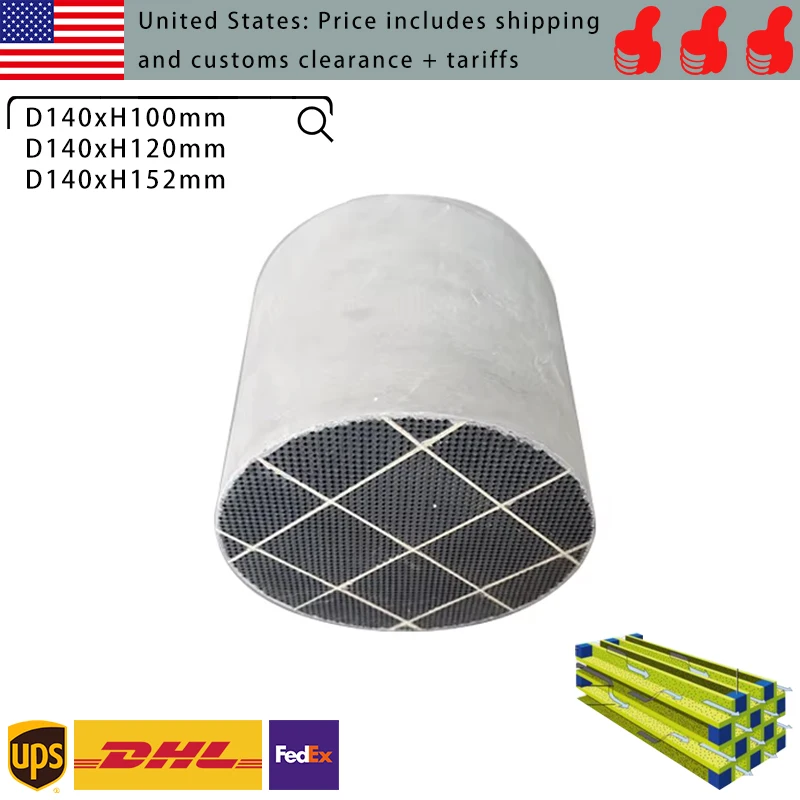 140MM Silicon Carbide DPF FAP Filter For Diesel Exhaust System Remove Black Smoke Clean 200cpsi Engine Part