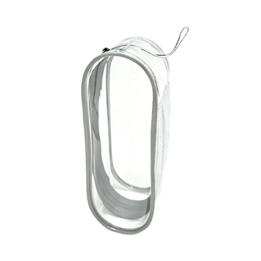 PVC Material Swim Goggles Case Breathable Fabric Transparent Design Protective Zipper Cover Anti-Scratch Coating