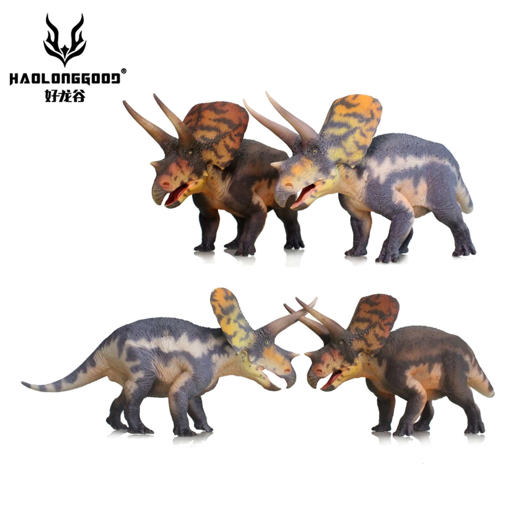 

HAOLONGGOOD 1/35 Torosaurus Model Ceratopsidae Dinosaur Animal Collection Scene Decoration Birthday Gift