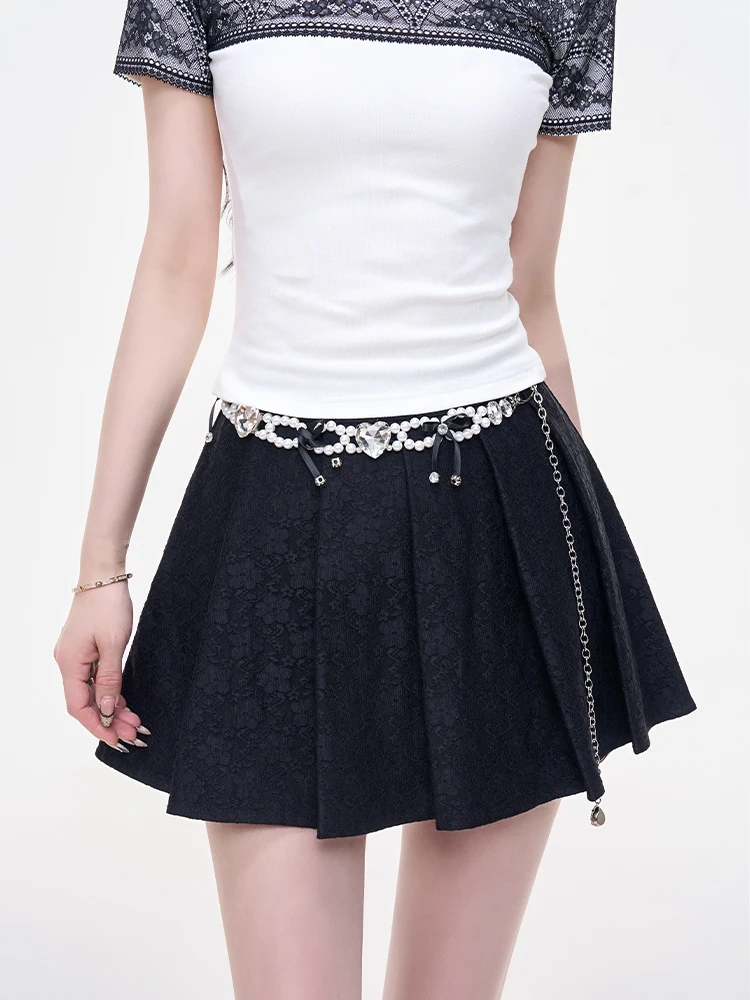 

Элегантная летняя юбка А-силуэта MaoNi с цветочной вышивкой, утягивающая, роскошная, с завышенной талией, из полиэстера, с драпировкой