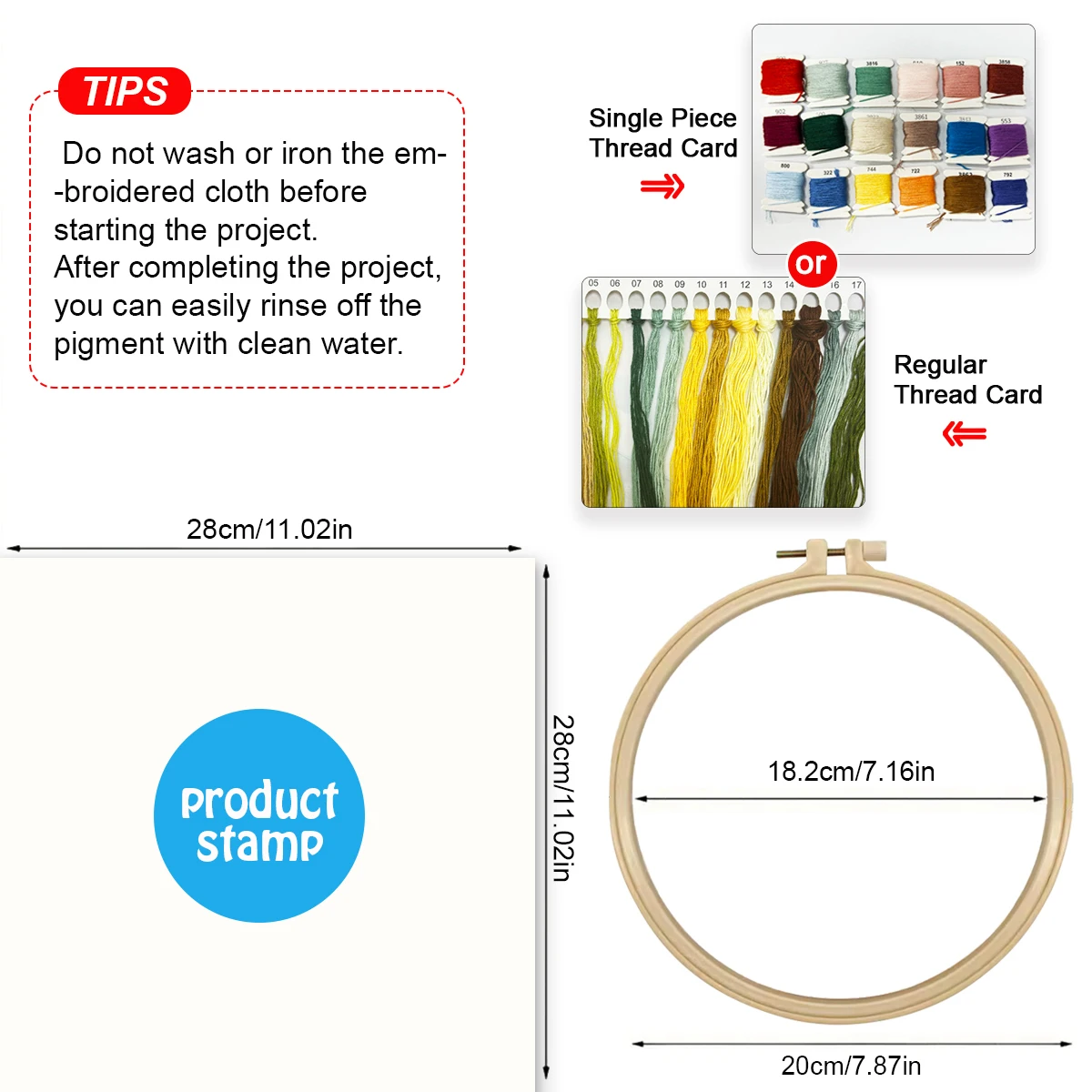 1 Stück DIY Tier-Stickerei-Werkzeugset für Anfänger, Heim-Nähhandarbeits-Set, Stickerei-Set, Geschenk, Muster, Handgemacht – Detail 14