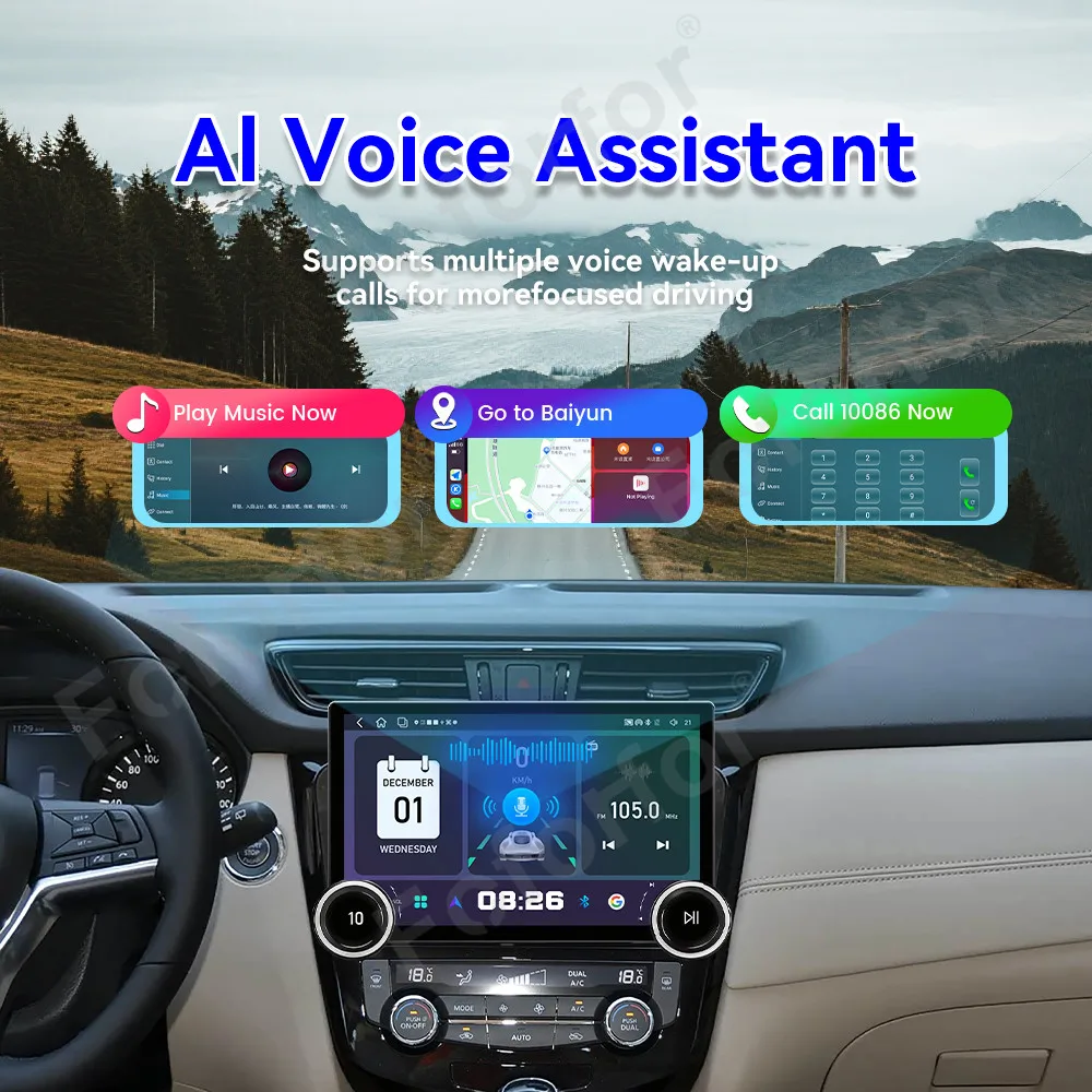 Pro Premium 11.5 Inch Android 15 Super Clear HD Touch Wireless CarPlay GPS Stereo Head Unit For Nissan X Trail/Qashqai 2014-2020