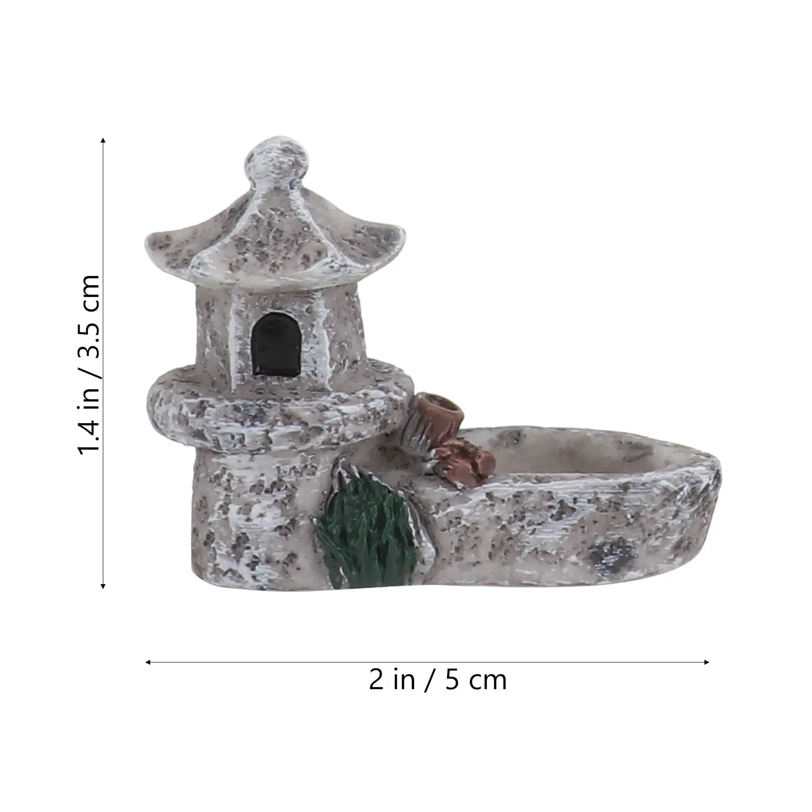 4Pcs Chinese Traditional Mini Scene Decor Set Compact Lifelike Landscape Ornament for Miniature Plant Display