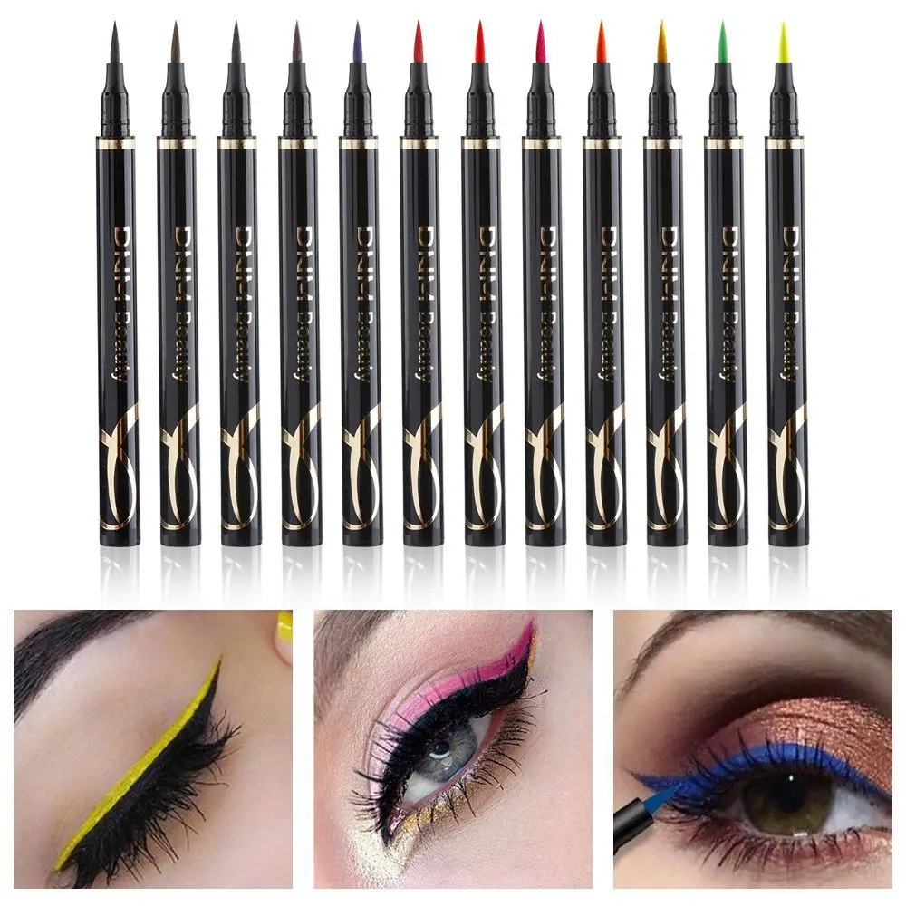 Long Lasting Colored Eyeliner Natural Super Fine Pearlescent Cosmetics Tools Colorful High Pigmented Eyes Makeup Beginner