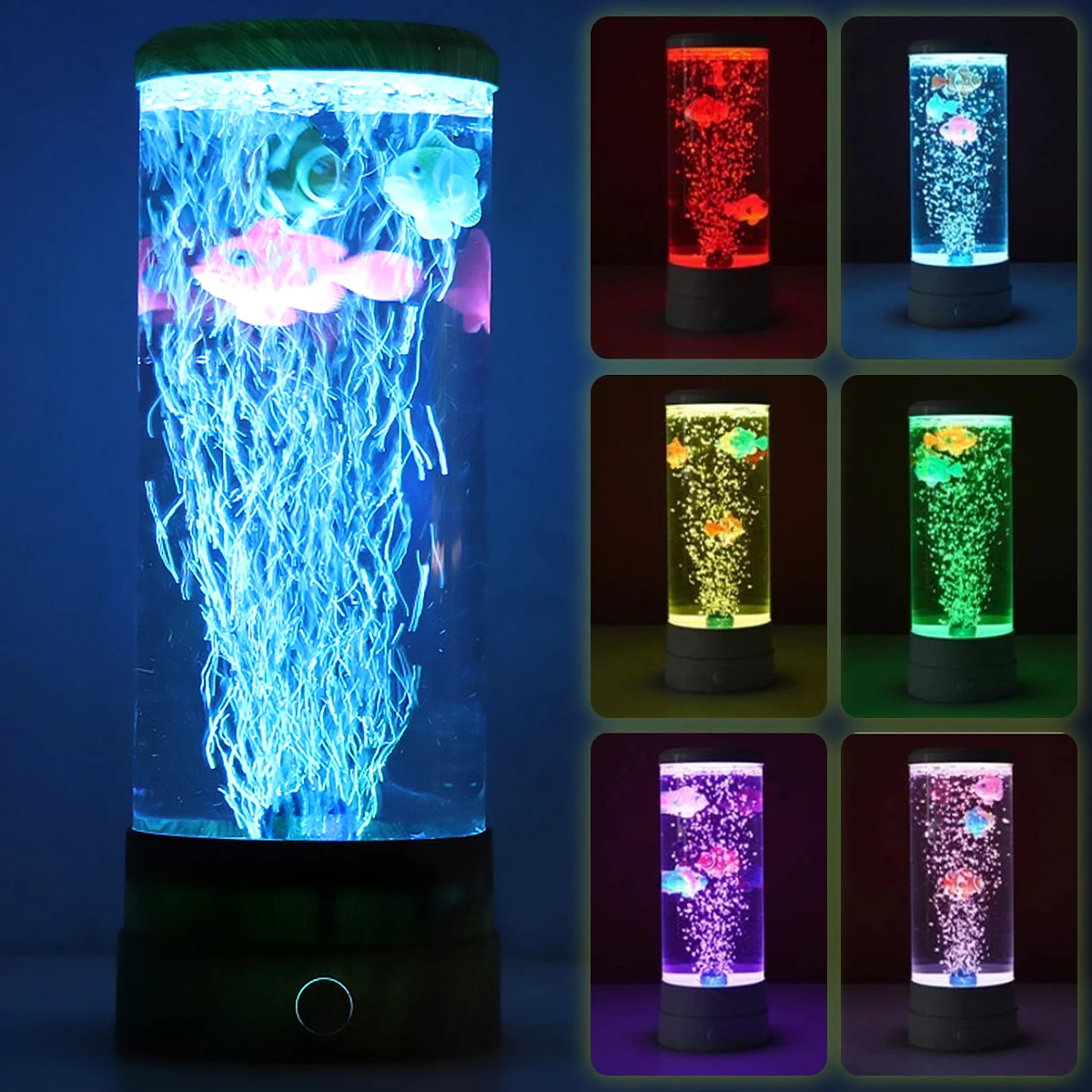 Lampada Lava A Medusa LED Con Telecomando – 17 Colori, Acquario Finto In Acrilico, Silenziosa, Per Camera E Ufficio
