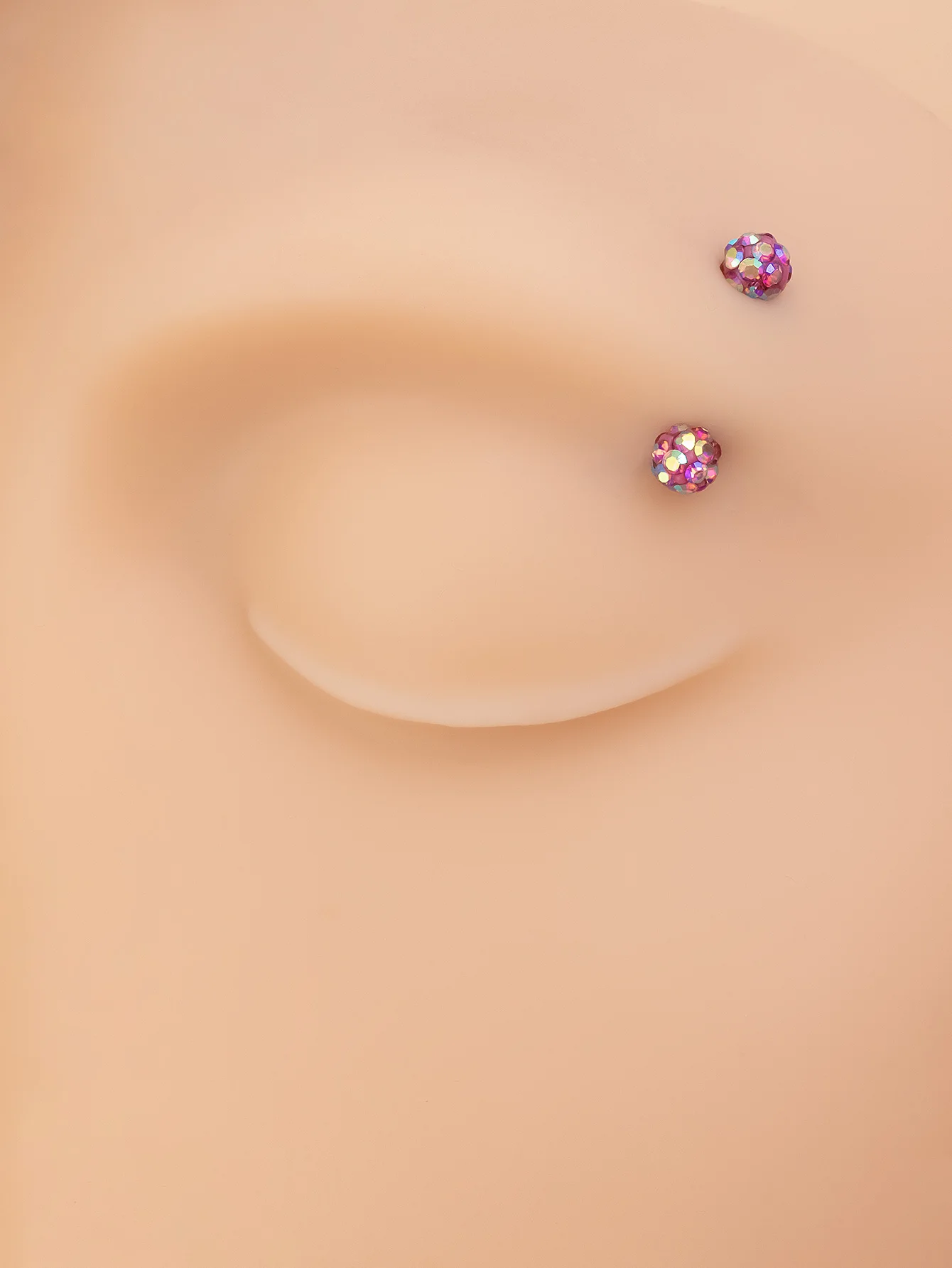 1pc Full Rhinestone Ball Eyebrow Piercing Ring for Women Stainless Steel Nosetril Stud Ring Barbell Ring Trendy Cartilage Ring