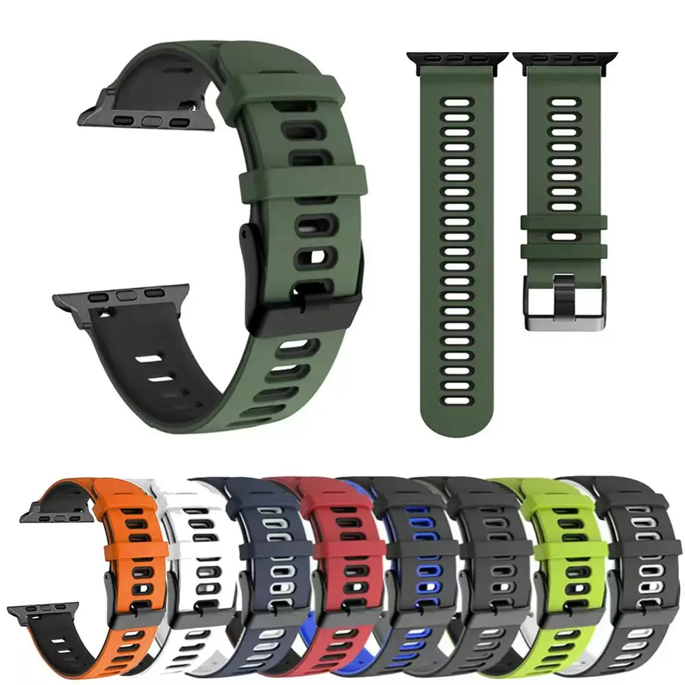 Silikon armband für Apple Watch Ultra 49mm Band se 9 8 7 45mm 44mm Uhr Sport armband für iwatch Serie 7 6 5 4 44mm 42mm Band
