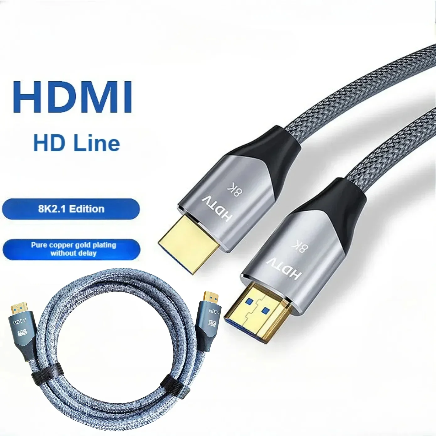 8K HDMI-Compatible Cable 4K@120Hz 8K@60Hz Adapter For HDR Video Cable PC Laptop TV box 4K HDMI Cable For Projector Monitor PS3