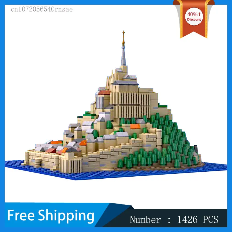 MOC Building Blocks Mini Modular Mountain Town Model DIY Bricks Christmas Present Birthday Gift Natural Landscape Collection