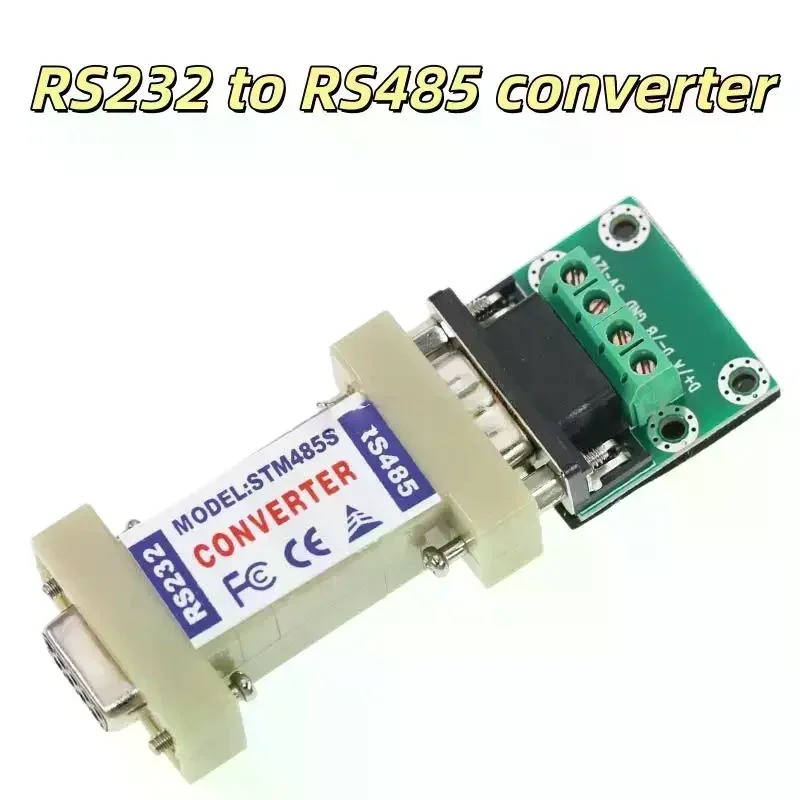 1Pcs Rs232 Rs485 Adapter 232 485 Female Industrial High Performance RS232 To RS485 Bidirectional Converter