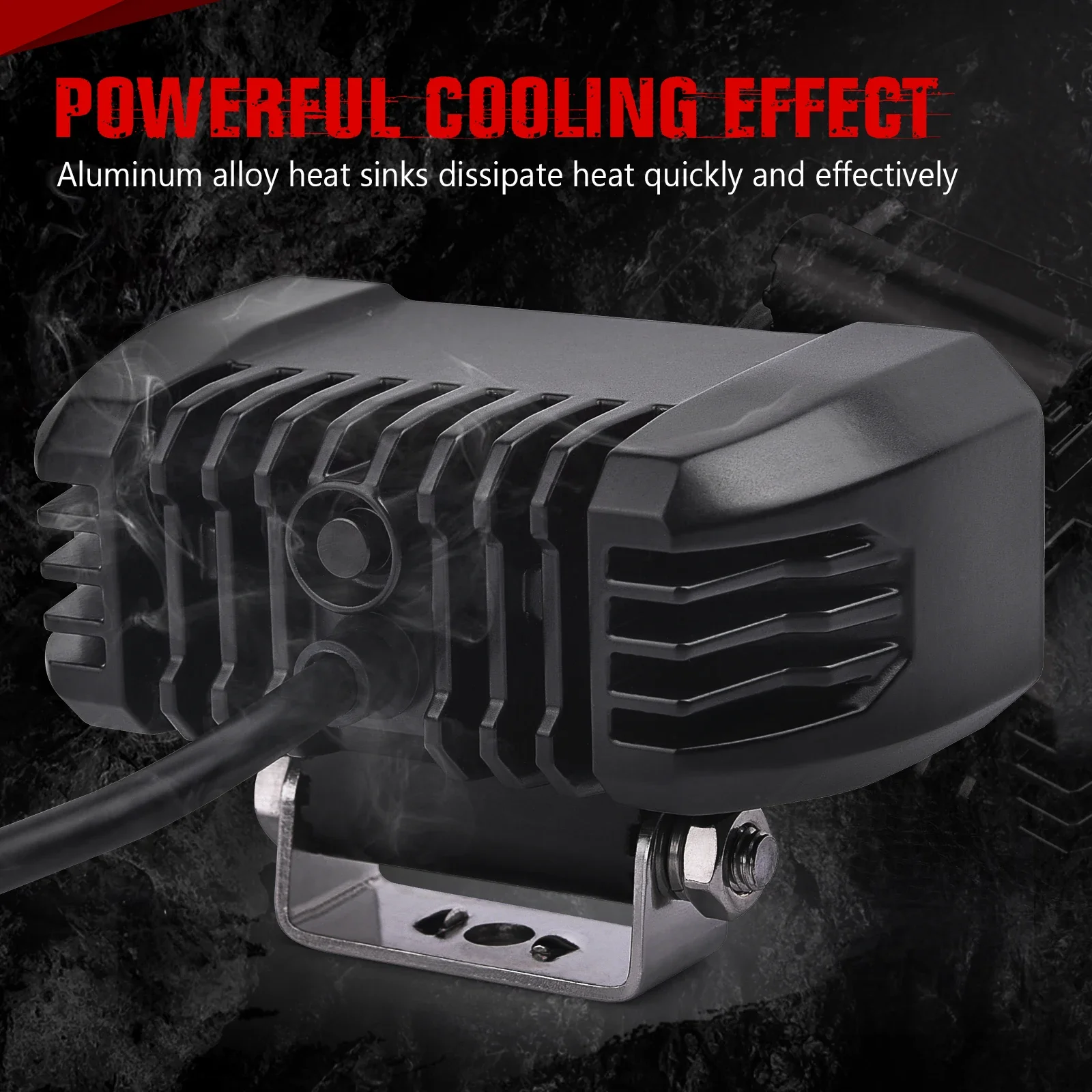 2 pces moldura-menos 40w led retangular luz de trabalho à prova dwaterproof água lâmpadas de nevoeiro luzes de ponto de condução com suportes para luzes de trabalho offroad