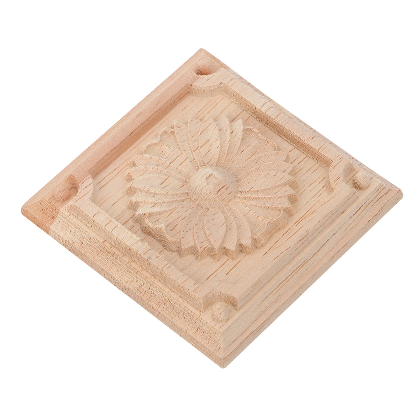 Escultura quadriculada Applique para Decoração Móveis, Decalque sem pintura, B, 4Pcs