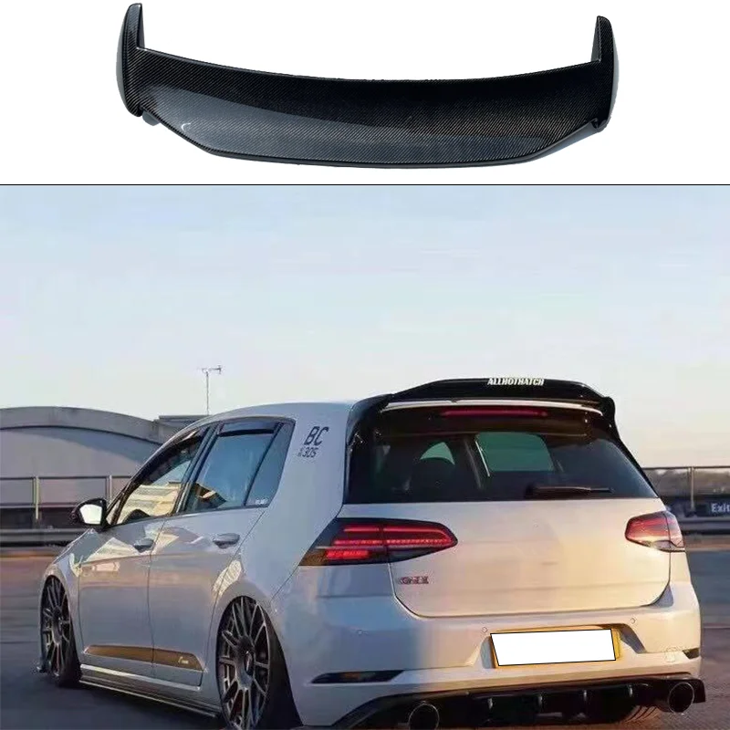 

Carbon Fiber CAR REAR WING TRUNK LIP SPOILER FOR Volkswagen GOLF7 MK7 GTI or R 2014 2015 2016 2017 2018 Aspec Style