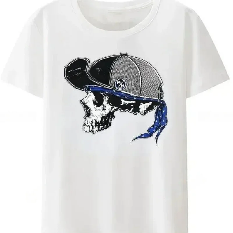 T-shirt Punk Skull Metal Mulisha pour hommes et femmes, Économie en pur coton, Vêtements Harajuku, Graphique, Haute qual