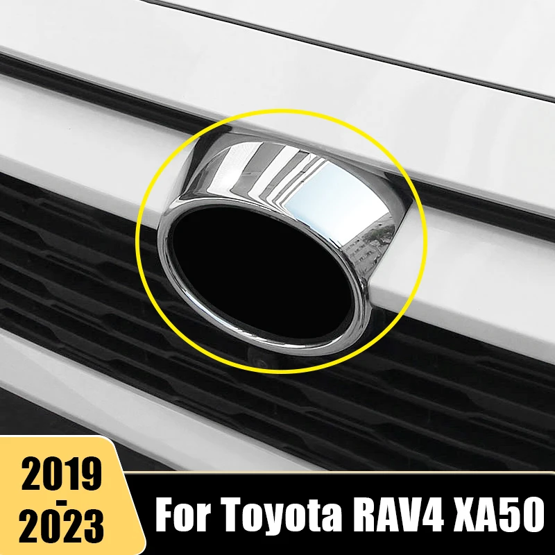 

For Toyota RAV4 XA50 2019 2020 2021 2022 2023 RAV 4 Car Front Logo Frame Grille Cover Auto Emblem Sticker Decorative Accessories