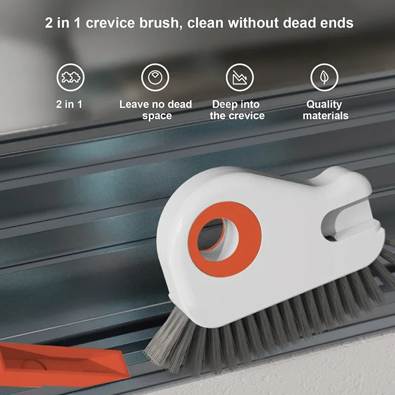 Xiaomi Youpin Window Groove Cleaning Brush Built-in Spatula For Easy Scraping Window Track Handheld Brush Home Cleaning Tools