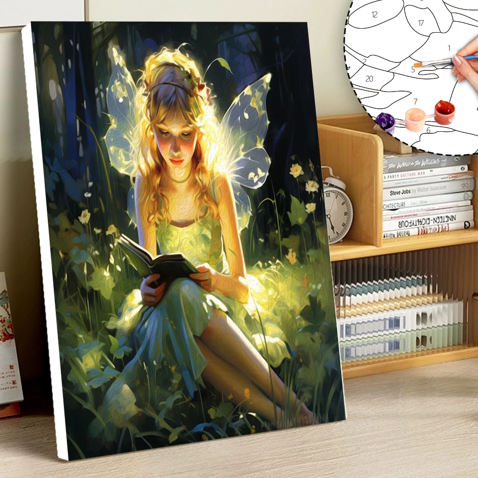 

RUOPOTY Painting By Numbers Figure woman Paintings On Number Canvas Wall Art For Handiwork Handicraft Drawing Diy Set Wall Decor