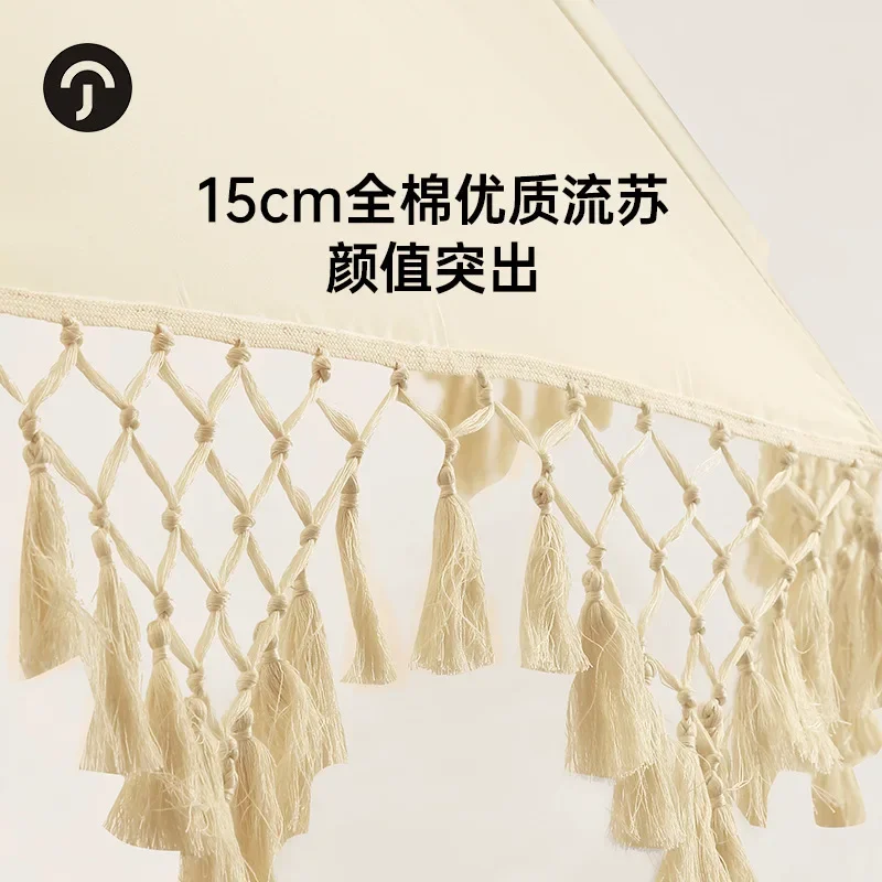 Large Triangle Tassel Patio Umbrella Outdoor Sun Shade Umbrella For Beach Garden Yard Stall Display Advertising Rain Protection