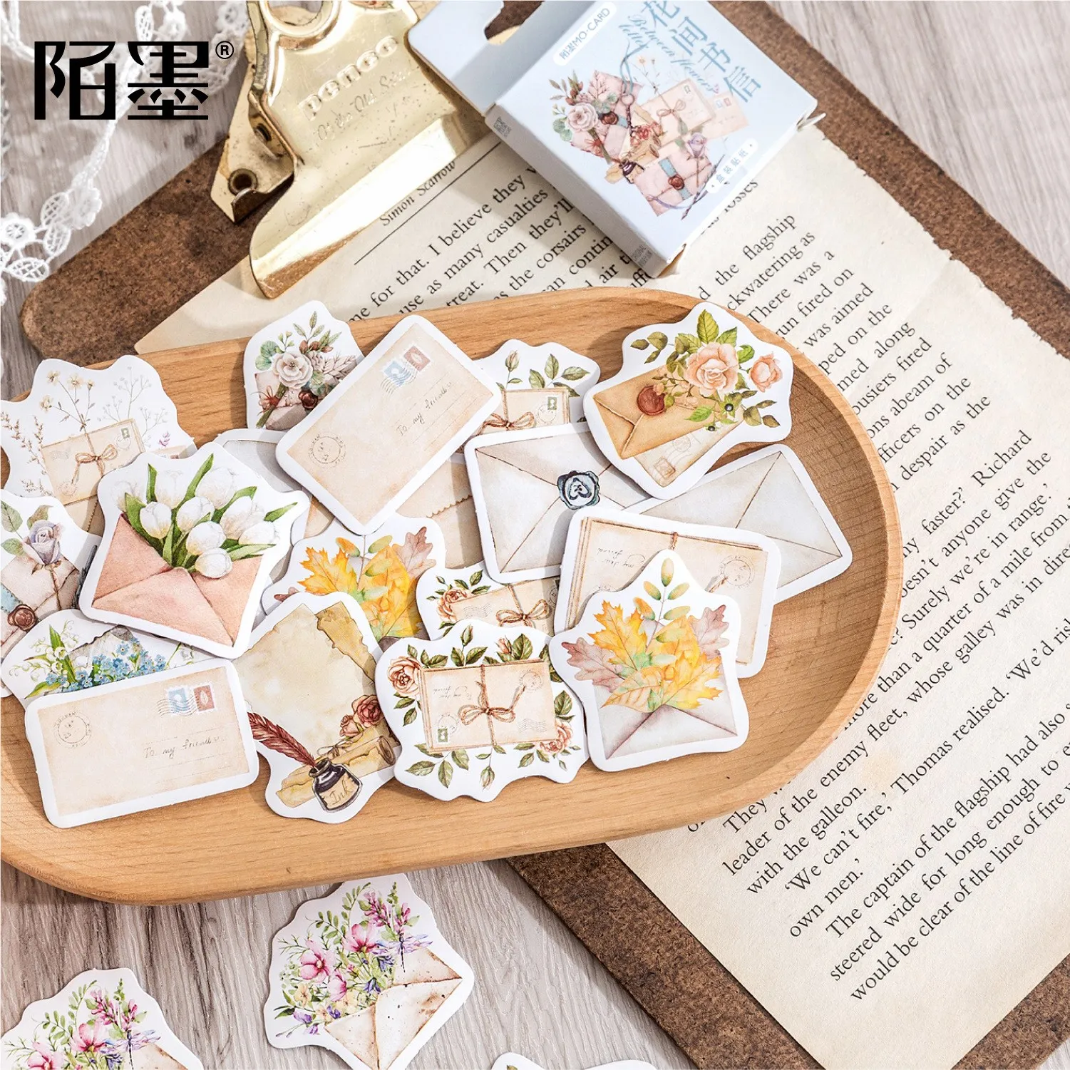 46 Pcs Vintage letters flowers Mini Paper Sticker Diy Diary Planner Decoration Sticker Album Scrapbooking Kawaii Stationery