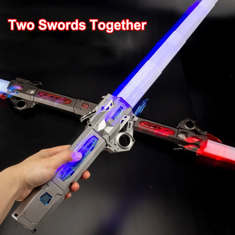 Cool Kleurrijke Lichtgevende Lightsaber Speelgoed 70 Cm Intrekbare Gecombineerde Roterende Decompressie Speelgoed Lightsaber Kinderen Volwassen Speelgoed