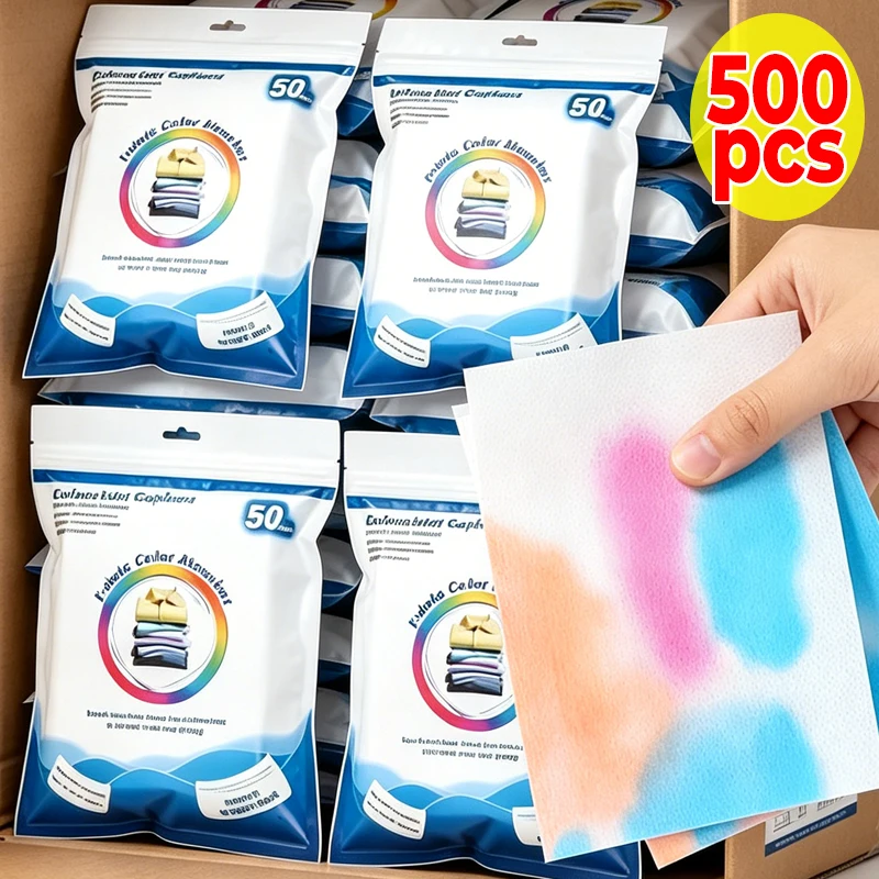 Washing Machine Color Absorption Sheet Non-woven Fabric Color Catcher Cloth Dyeing Proof Laundry Sheet Anti-Stain Laundry Tablet