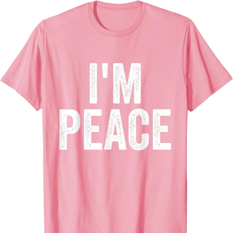 I Come in Peace I'm Peace Funny Matching Couple Lovers 100 Cotton T-Shirt Shirts Graphic T Shirts Harajuku Short Sleeve Tee Tops