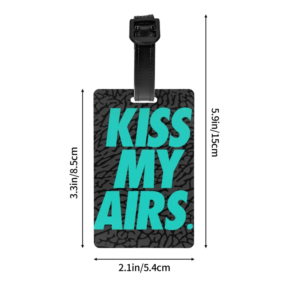 Custom Kiss My Airs Luggage Tag Privacy Protection Baggage Tags Travel Bag Labels Suitcase