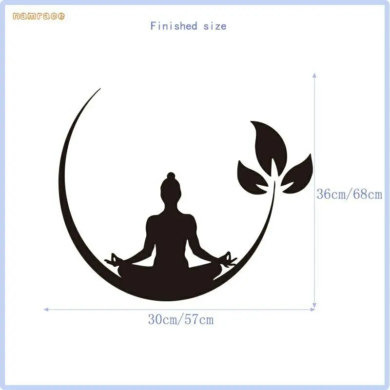 New Design Home Art Deco Buddha Moon Vinyl Wall Stickers Removable Sticker Carving Sticker Colorful House Decoration DecalSP-118