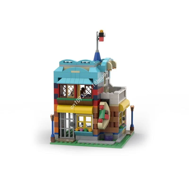 295 pz MOC Angolo Deli Classico Modello Building Blocks Architettura Assemblare Giocattoli Idea Creativa Educazione Regalo Di Natale Per Bambini