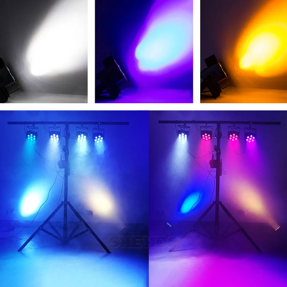 Disco Moving Head Laser Light, DMX512, 7x4W, RGB, Decoração De Festa De Casamento, Atmosfera De Audiência