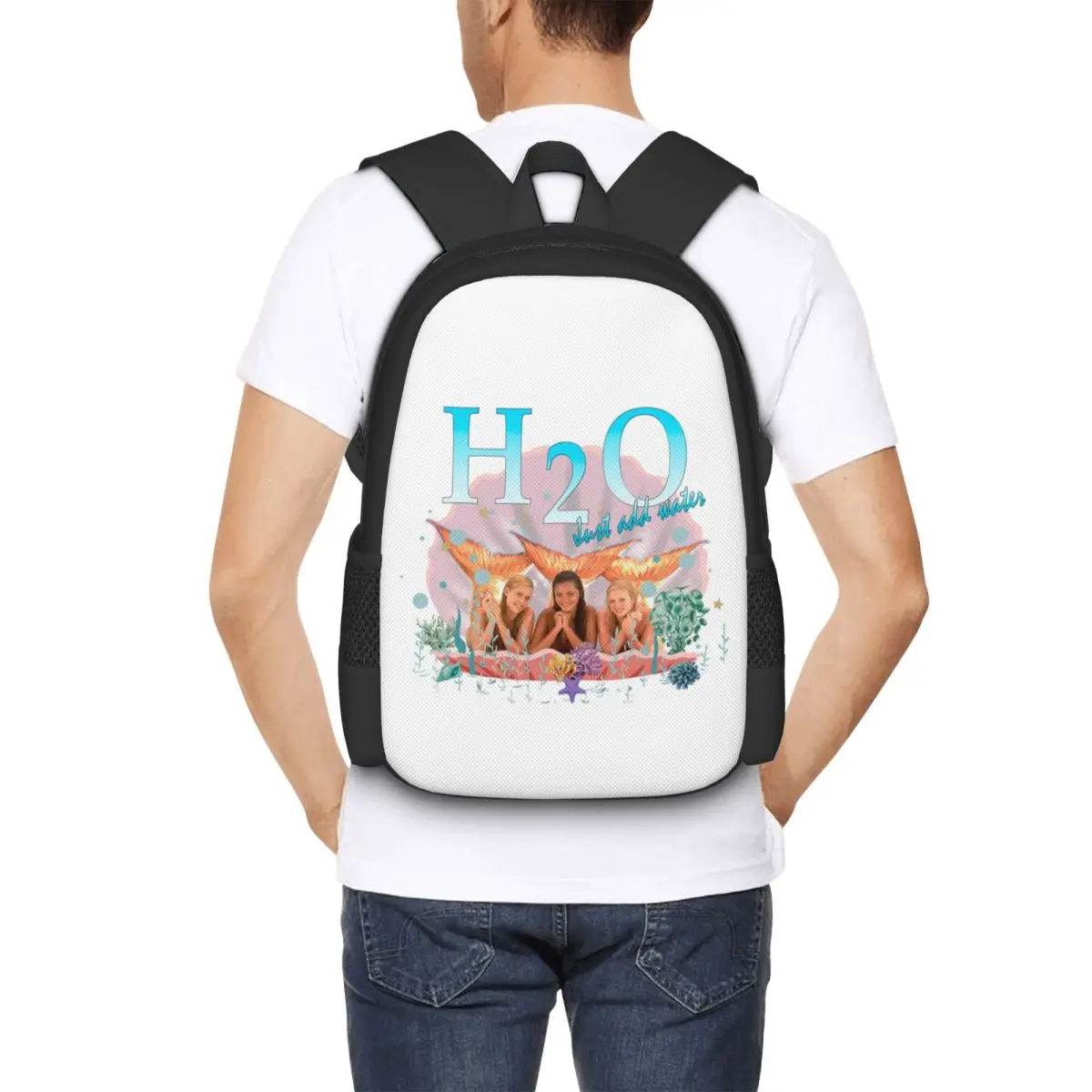

H2O Just Add Water Premium Student Backpack School Bag Hiking Travel Daypack for Boys Girls Fashion Bookbag Shoulder Bags