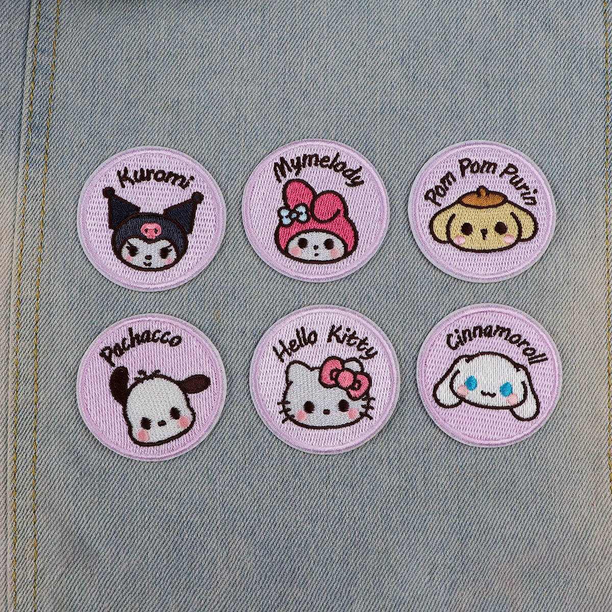 Cute Cartoon Friends Angle Embroidered Patches For Clothing DIY Badge Adhesive Circular Patches On Clothes Stickers Appliques