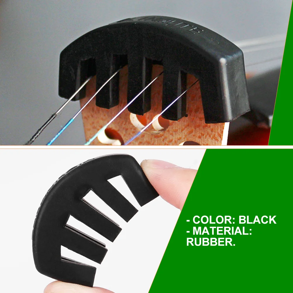 

4 Pcs Violin Mute Black Stringed Instrument Accessories Straight Orchestral