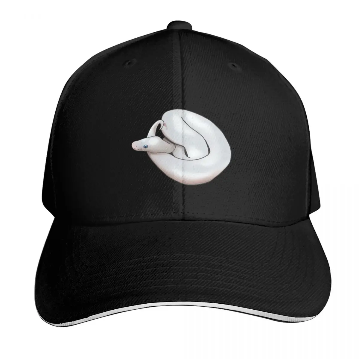 Blue eye leucistic ball python Baseball Cap Unisex for Men Women Outdoor Golf Running Hiking Summer Beach Travel